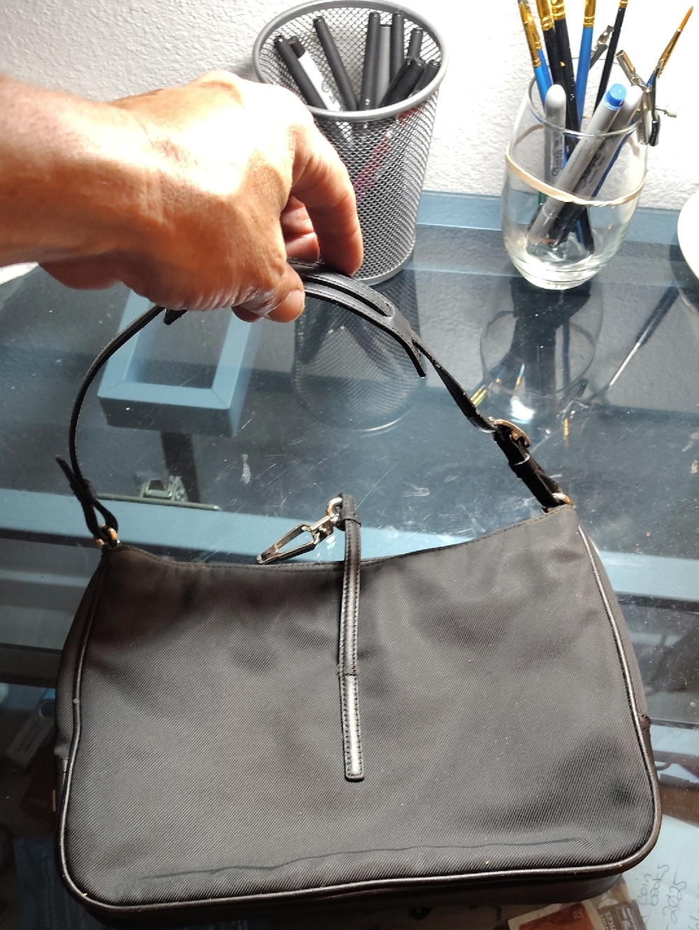Coach Mercer Black Twill Hobo - Picture 5 of 8